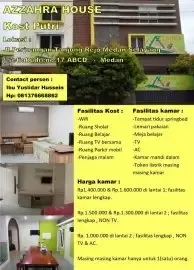 Az-Zahra House Rumah Kost Putri Type 1